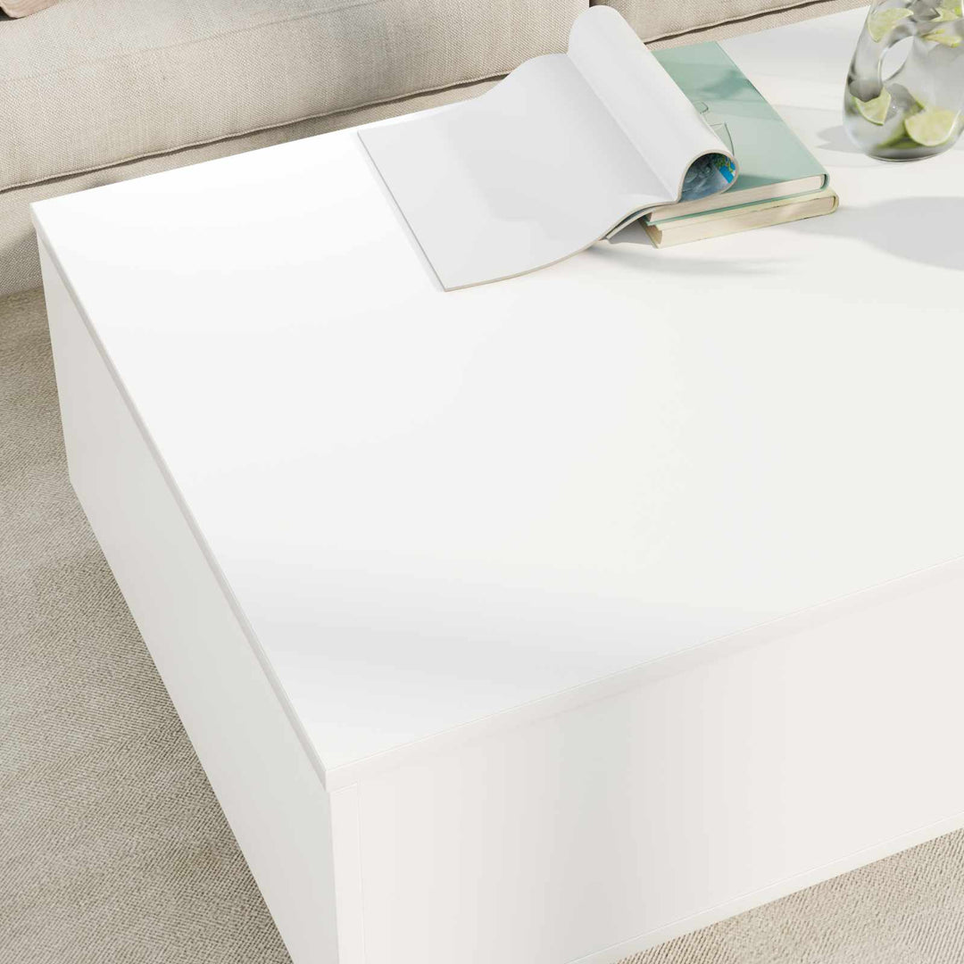 Sofabord med skuffe Hvid 95 x 55 x 31 cm Konstrueret træ
