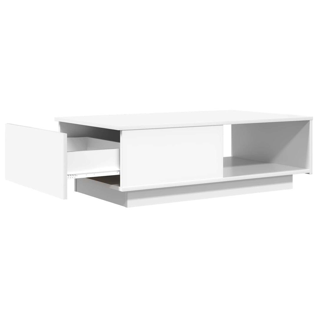 Sofabord med skuffe Hvid 95 x 55 x 31 cm Konstrueret træ