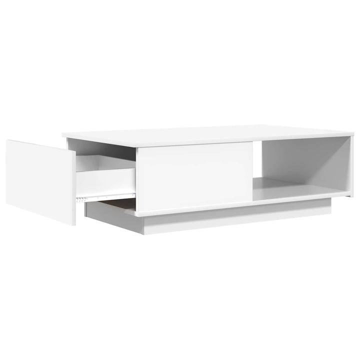 Sofabord med skuffe Hvid 95 x 55 x 31 cm Konstrueret træ