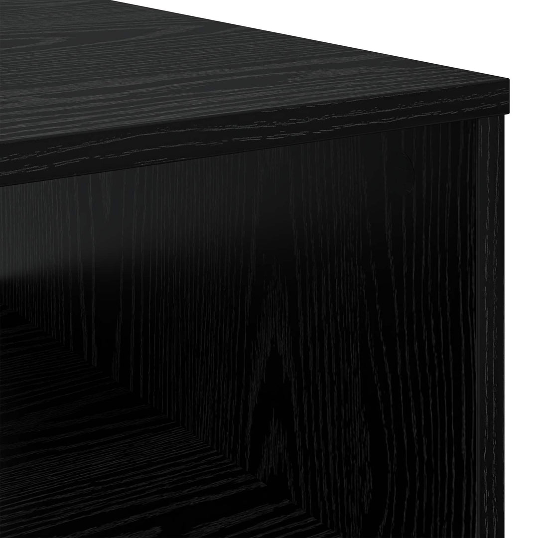 Sofabord med skuffe Sort eg 95 x 55 x 31 cm Konstrueret træ