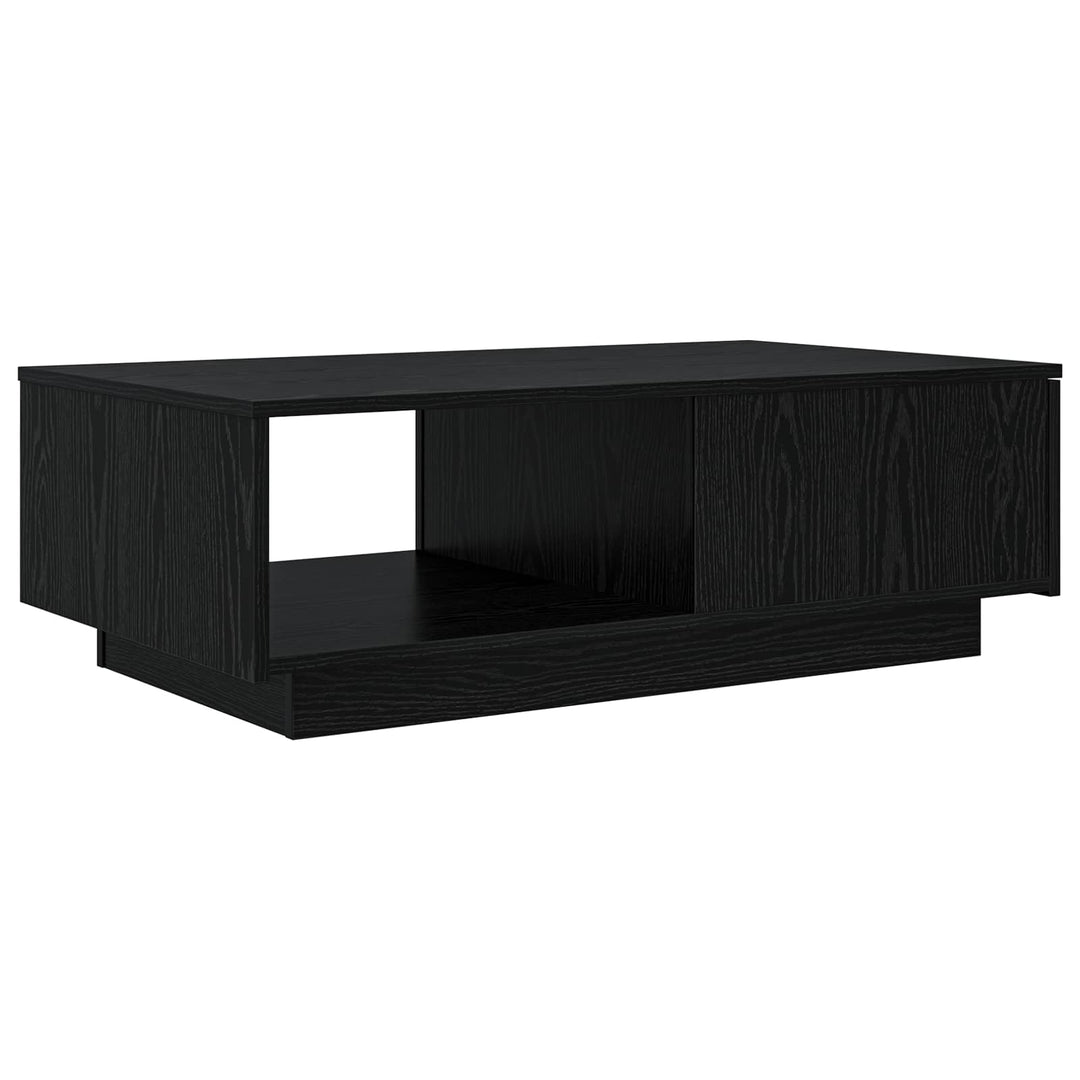 Sofabord med skuffe Sort eg 95 x 55 x 31 cm Konstrueret træ