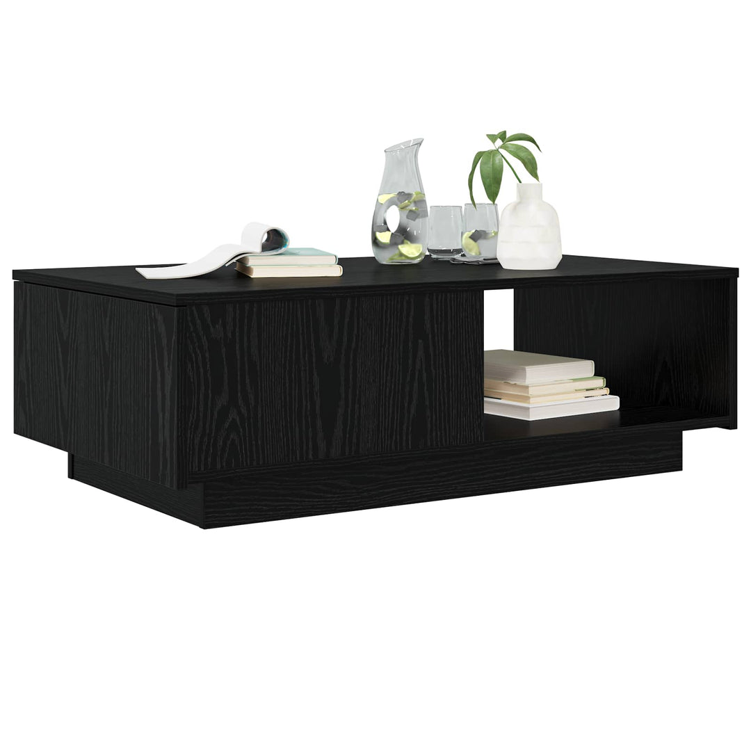 Sofabord med skuffe Sort eg 95 x 55 x 31 cm Konstrueret træ