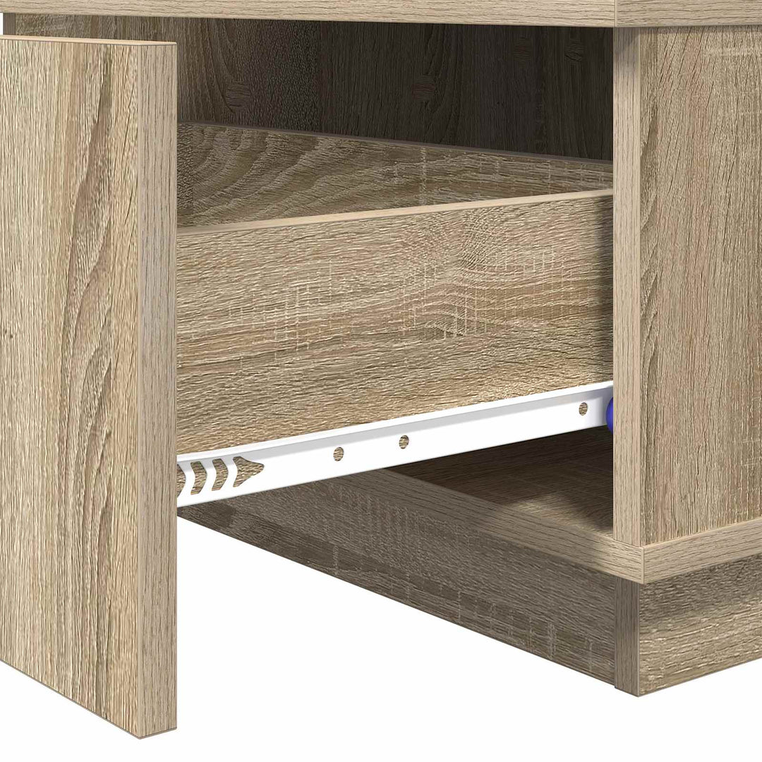 Sofabord med skuffe Sonoma eg 95 x 55 x 31 cm Konstrueret træ