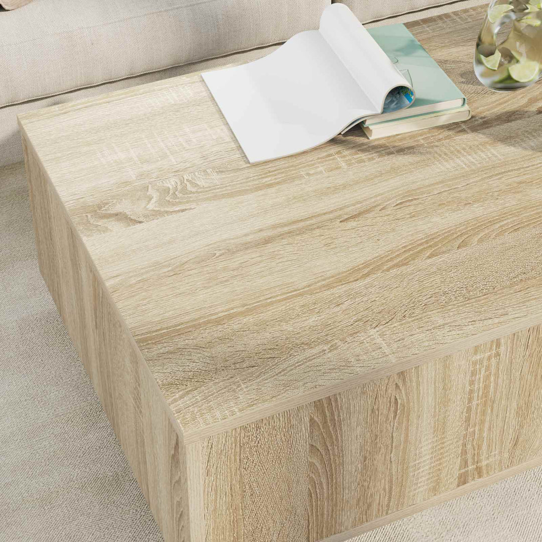 Sofabord med skuffe Sonoma eg 95 x 55 x 31 cm Konstrueret træ