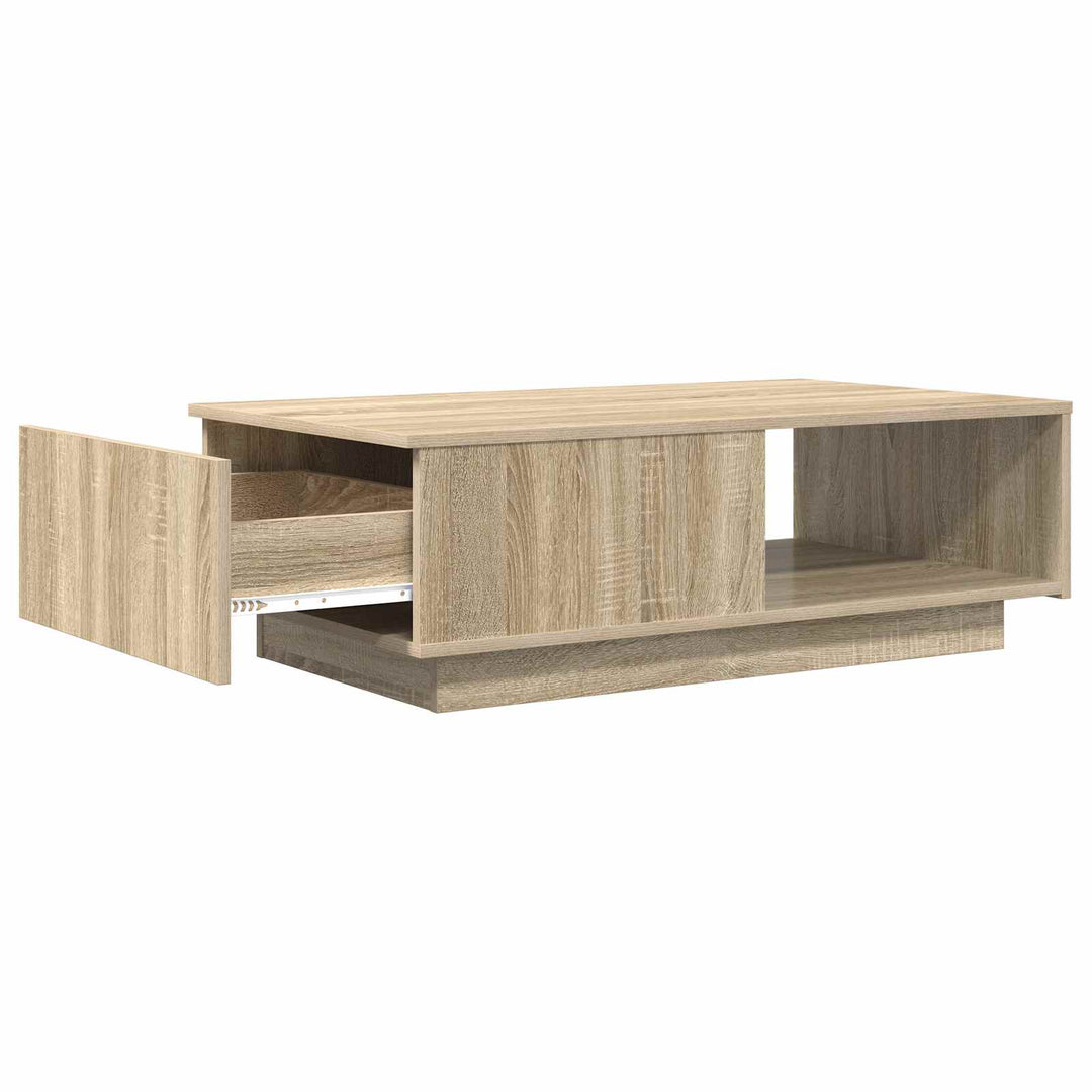 Sofabord med skuffe Sonoma eg 95 x 55 x 31 cm Konstrueret træ