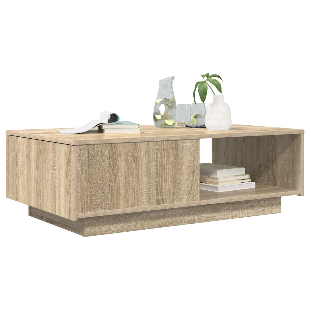 Sofabord med skuffe Sonoma eg 95 x 55 x 31 cm Konstrueret træ