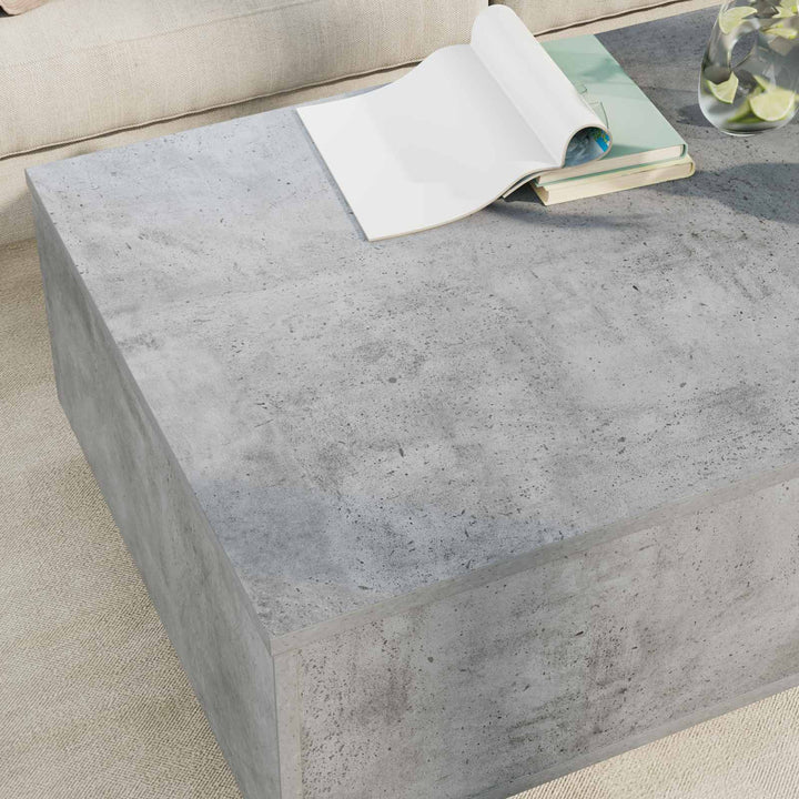 Sofabord med skuffe Beton Grå 95 x 55 x 31 cm Konstrueret træ