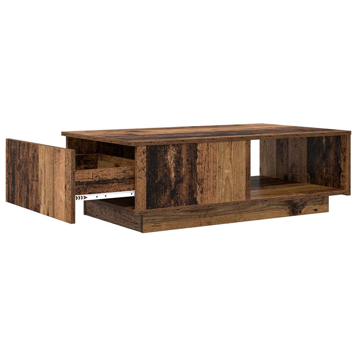 Sofabord med skuffe Gammelt træ 95 x 55 x 31 cm Konstrueret træ