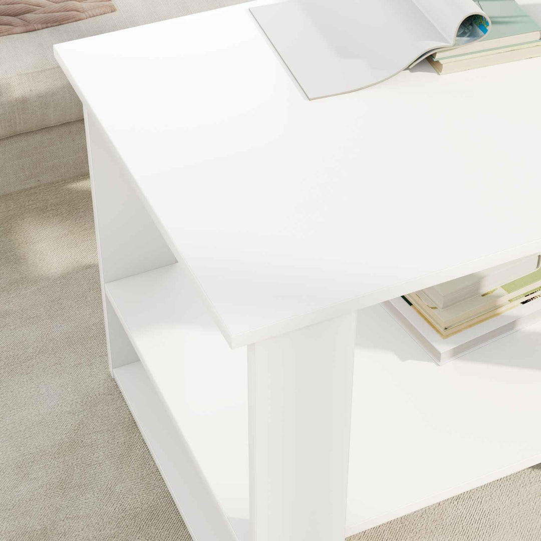 Sofabord Hvid 72 x 50 x 50 cm Konstrueret træ