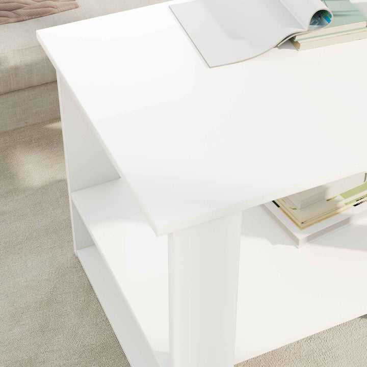 Sofabord Hvid 72 x 50 x 50 cm Konstrueret træ