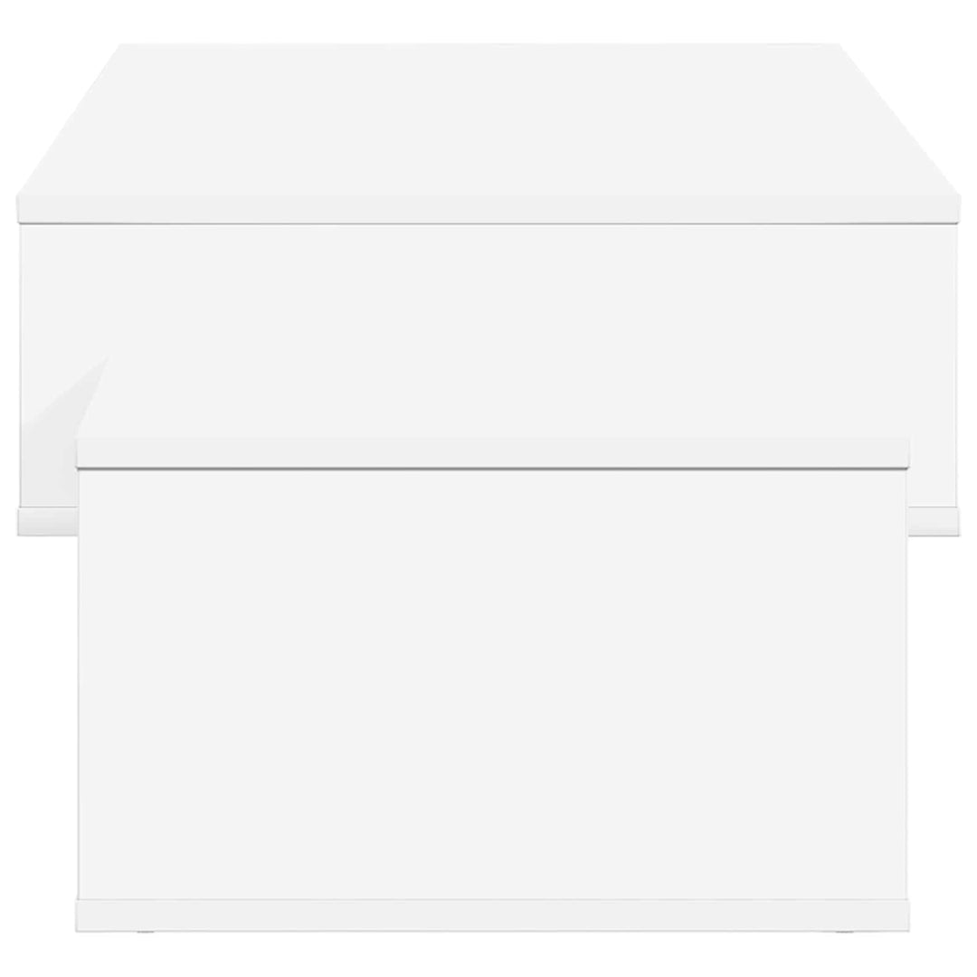 Sofabord Hvid 105 x 50 x 32,5 cm Konstrueret træ