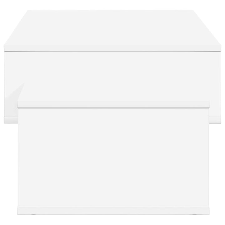 Sofabord Hvid 105 x 50 x 32,5 cm Konstrueret træ