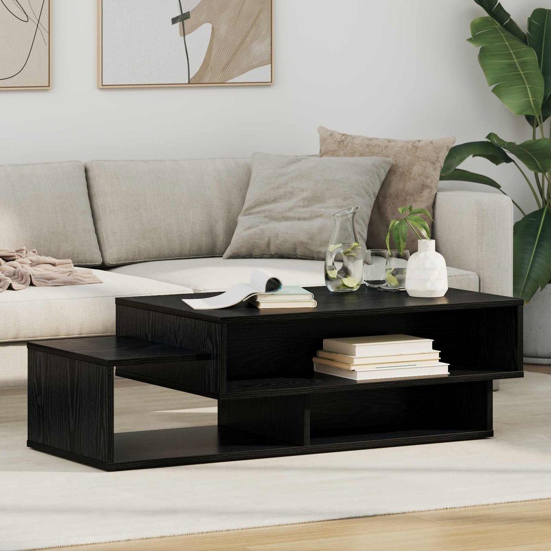 Sofabord Sort eg 105 x 50 x 32,5 cm Konstrueret træ