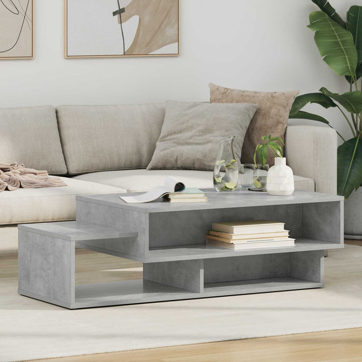 Sofabord Beton Grå 105 x 50 x 32,5 cm Konstrueret træ