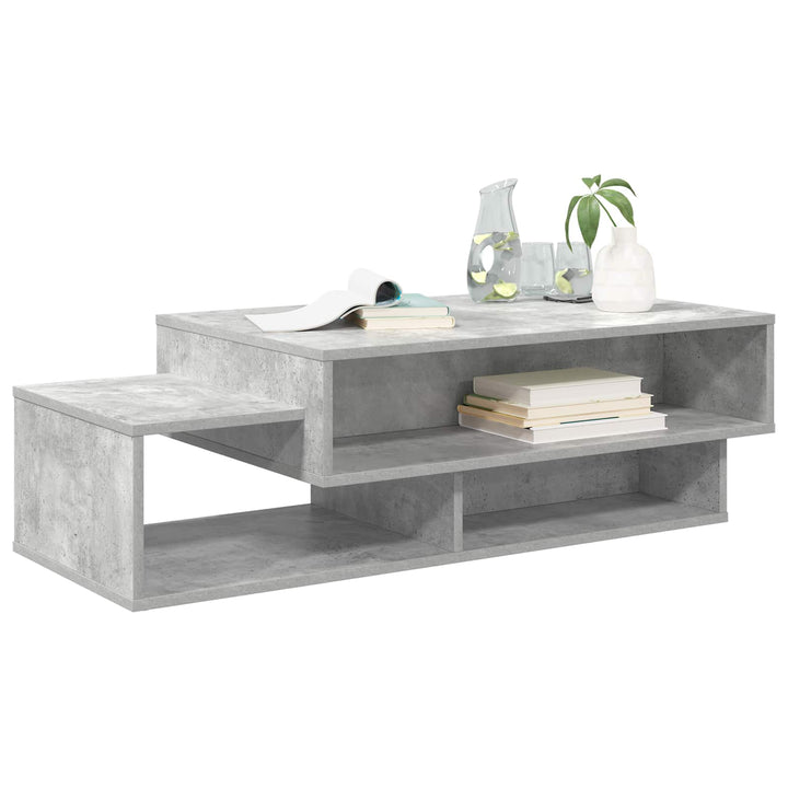 Sofabord Beton Grå 105 x 50 x 32,5 cm Konstrueret træ