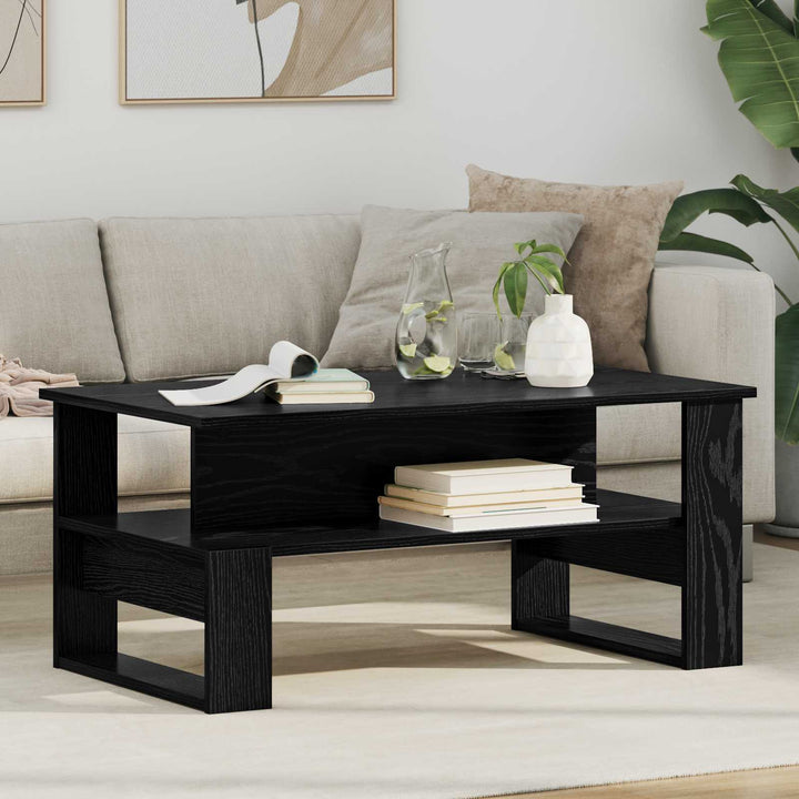 Sofabord Sort eg 90 x 50 x 40 cm Konstrueret træ