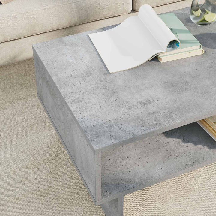 Sofabord Beton Grå 80 x 46 x 35 cm Konstrueret træ