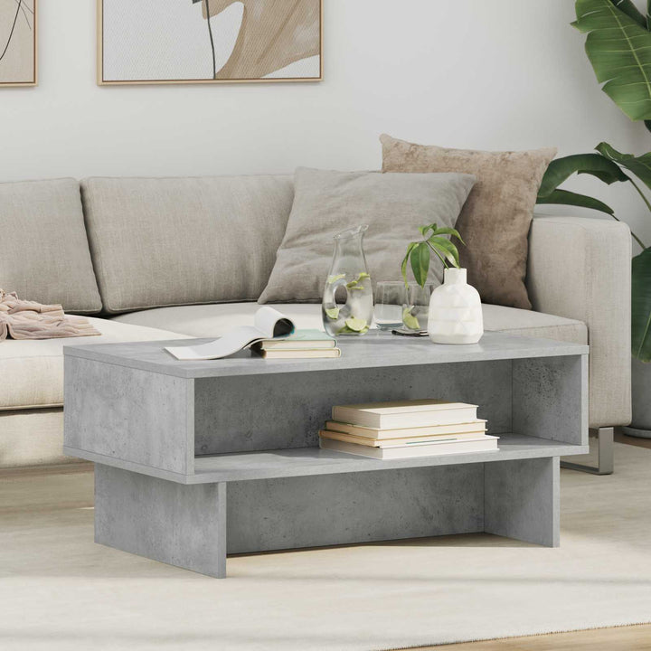 Sofabord Beton Grå 80 x 46 x 35 cm Konstrueret træ