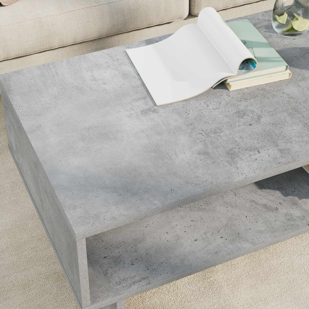Sofabord Beton Grå 100 x 46 x 35 cm Konstrueret træ