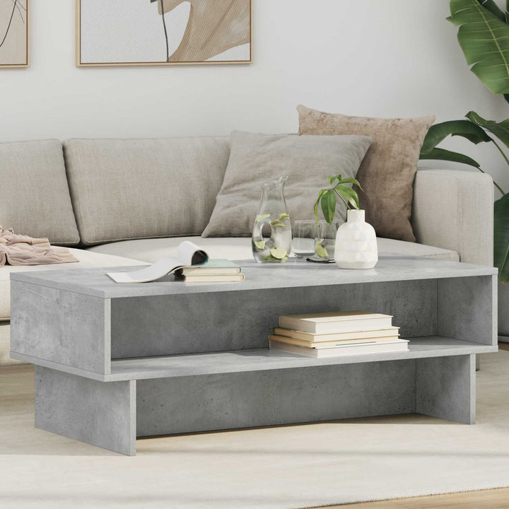 Sofabord Beton Grå 100 x 46 x 35 cm Konstrueret træ