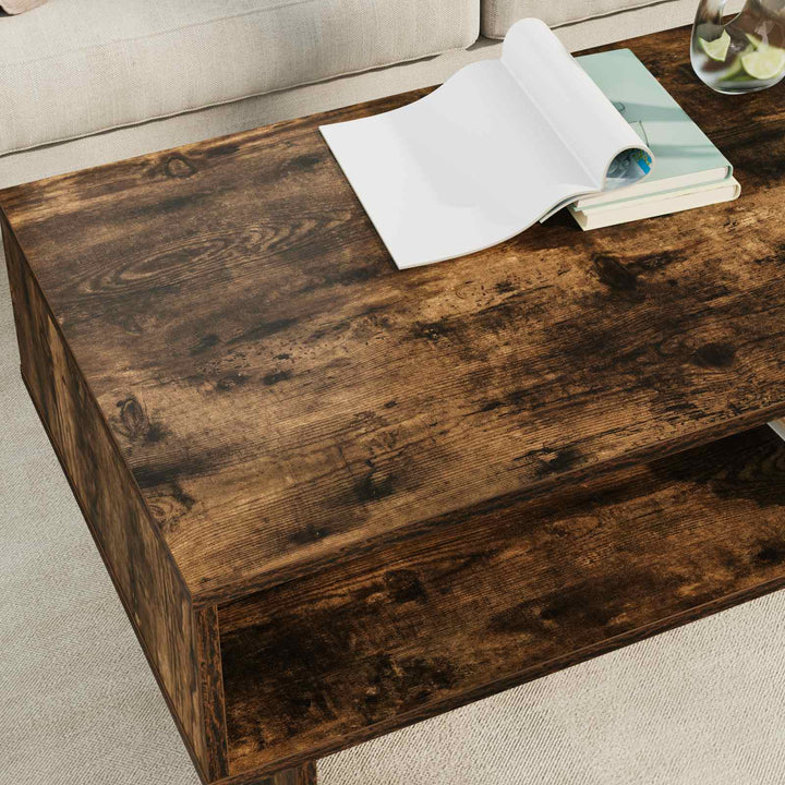 Sofabord Røget eg 100 x 46 x 35 cm Konstrueret træ