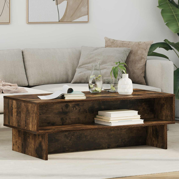 Sofabord Røget eg 100 x 46 x 35 cm Konstrueret træ