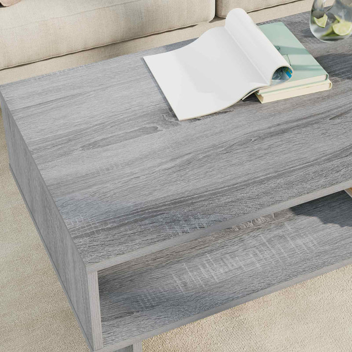 Sofabord Grå Sonoma 100 x 46 x 35 cm Konstrueret træ