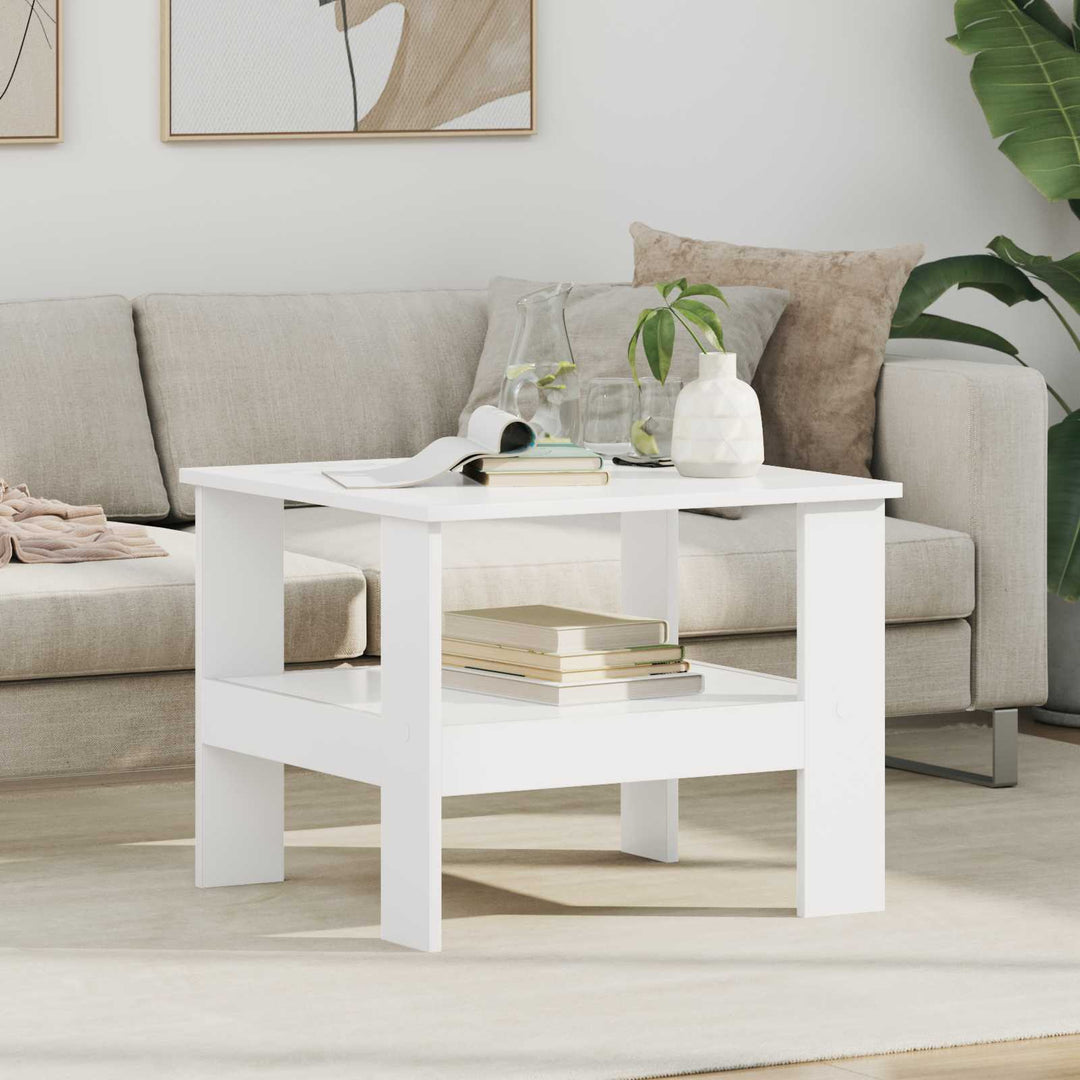 Sofabord Hvid 57 x 55 x 45 cm Konstrueret træ
