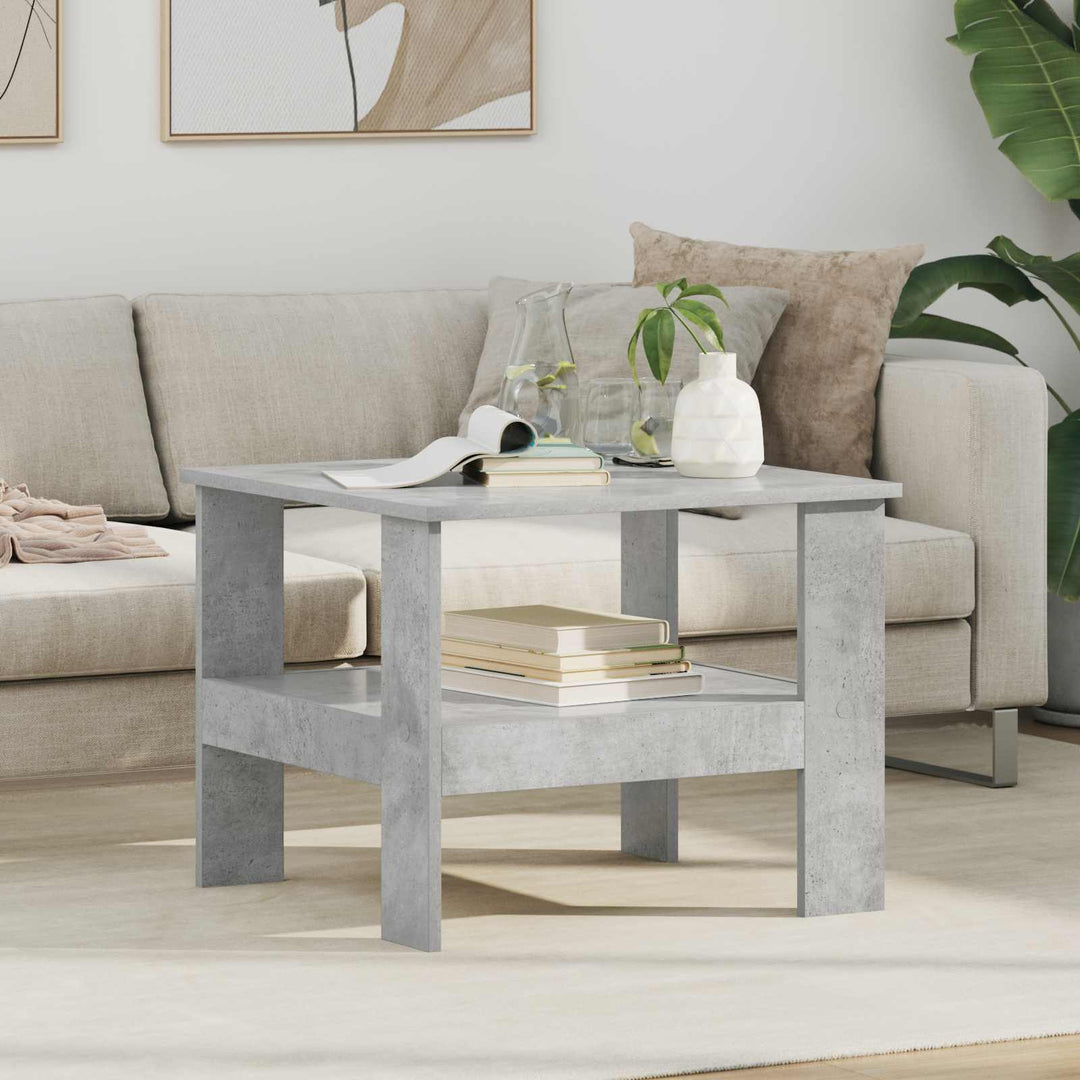 Sofabord Beton Grå 57 x 55 x 45 cm Konstrueret træ