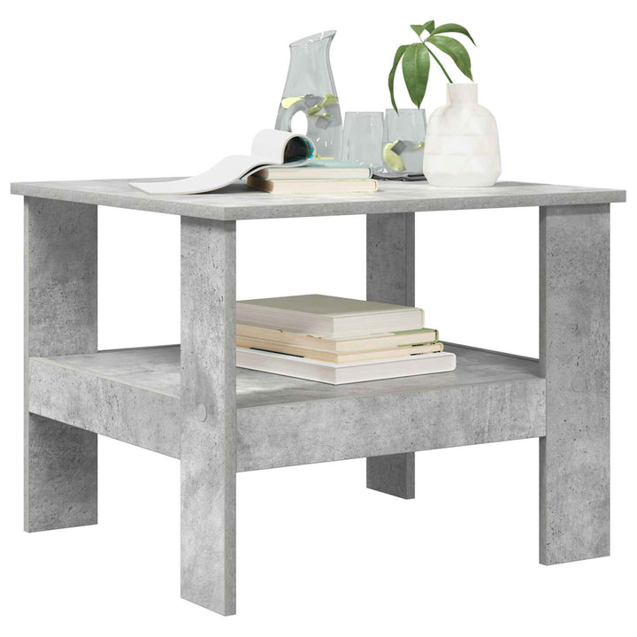 Sofabord Beton Grå 57 x 55 x 45 cm Konstrueret træ