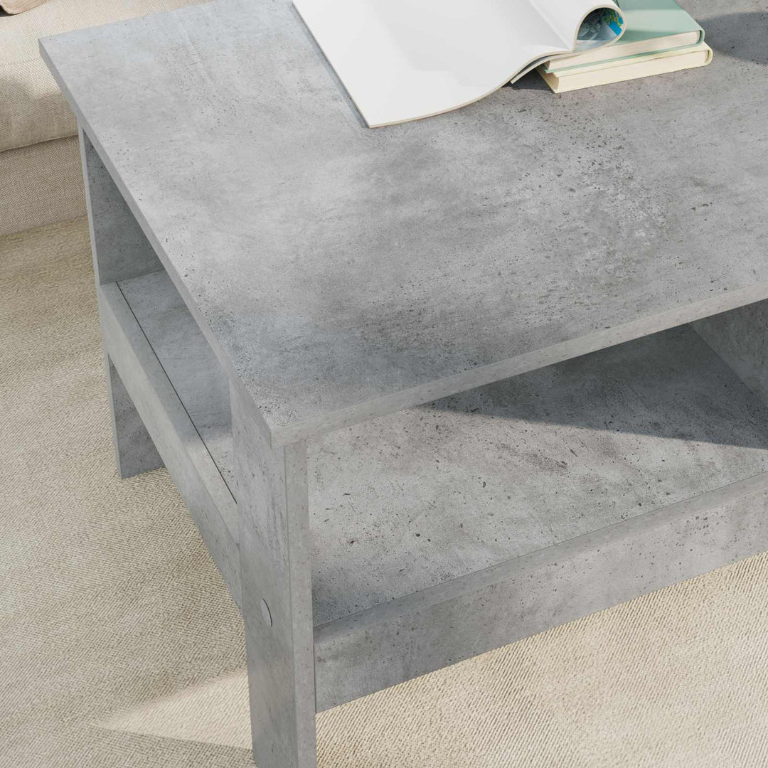 Sofabord Beton Grå 90 x 50 x 45 cm Konstrueret træ