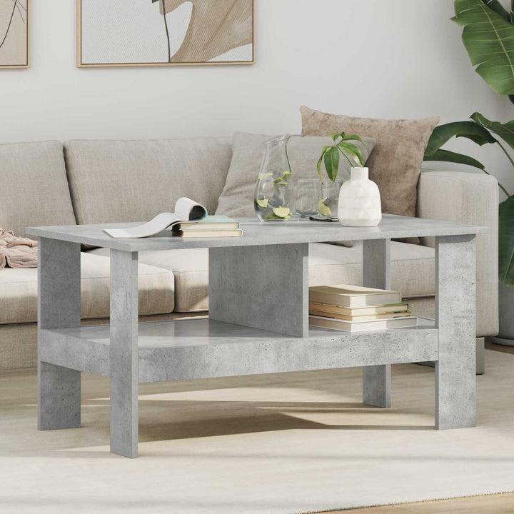 Sofabord Beton Grå 90 x 50 x 45 cm Konstrueret træ