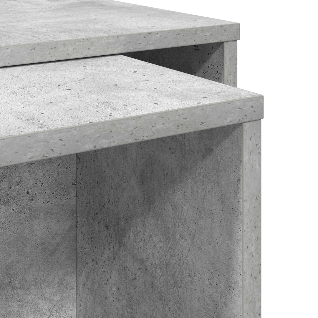 Kaffebord Sæt 2 pcs Beton Grå Konstrueret træ