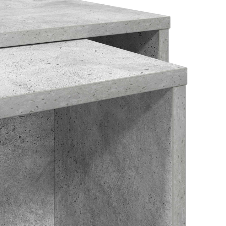 Kaffebord Sæt 2 pcs Beton Grå Konstrueret træ