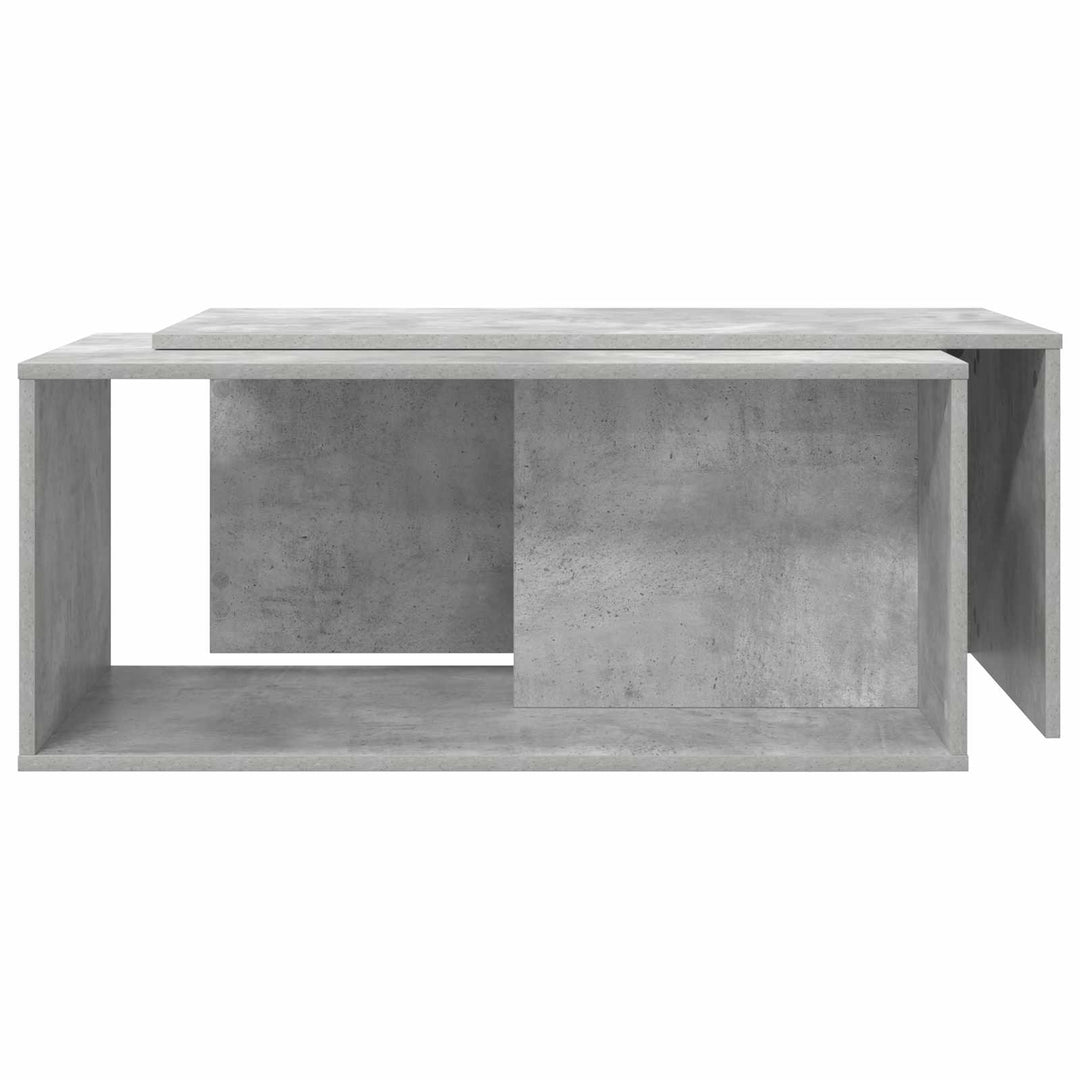 Kaffebord Sæt 2 pcs Beton Grå Konstrueret træ