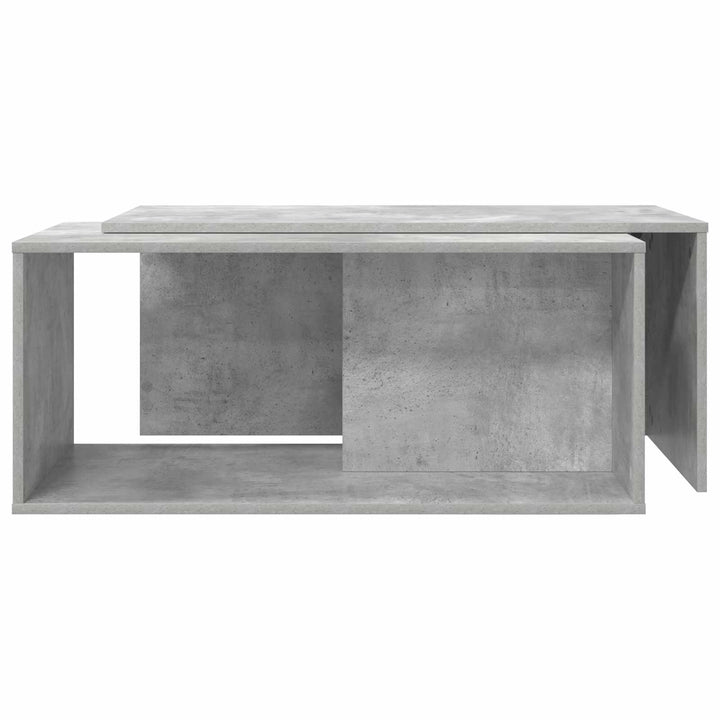 Kaffebord Sæt 2 pcs Beton Grå Konstrueret træ
