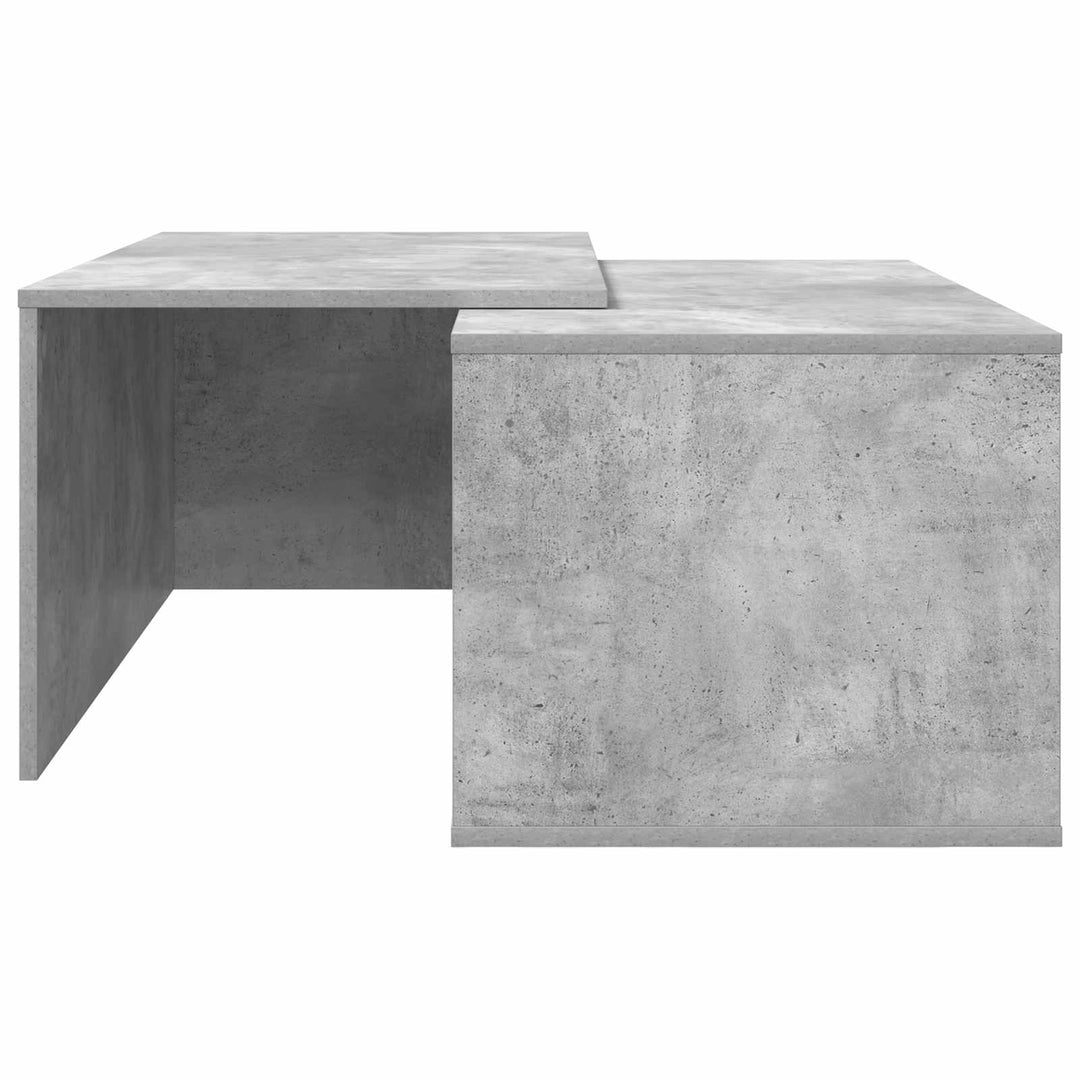 Kaffebord Sæt 2 pcs Beton Grå Konstrueret træ