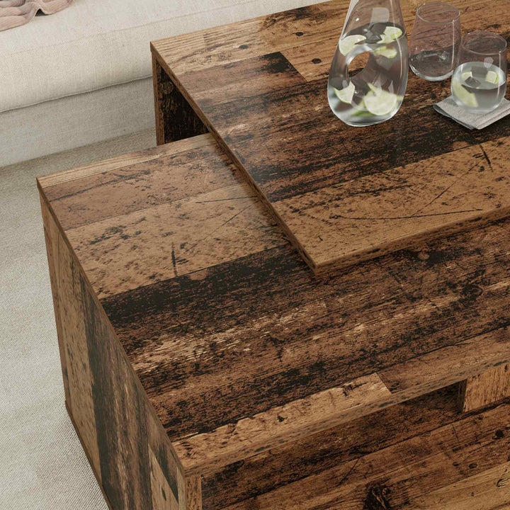 Kaffebord Sæt 2 pcs Gammelt træ Konstrueret træ