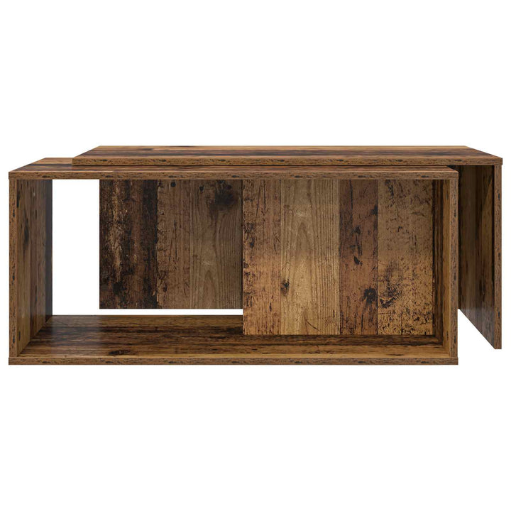 Kaffebord Sæt 2 pcs Gammelt træ Konstrueret træ