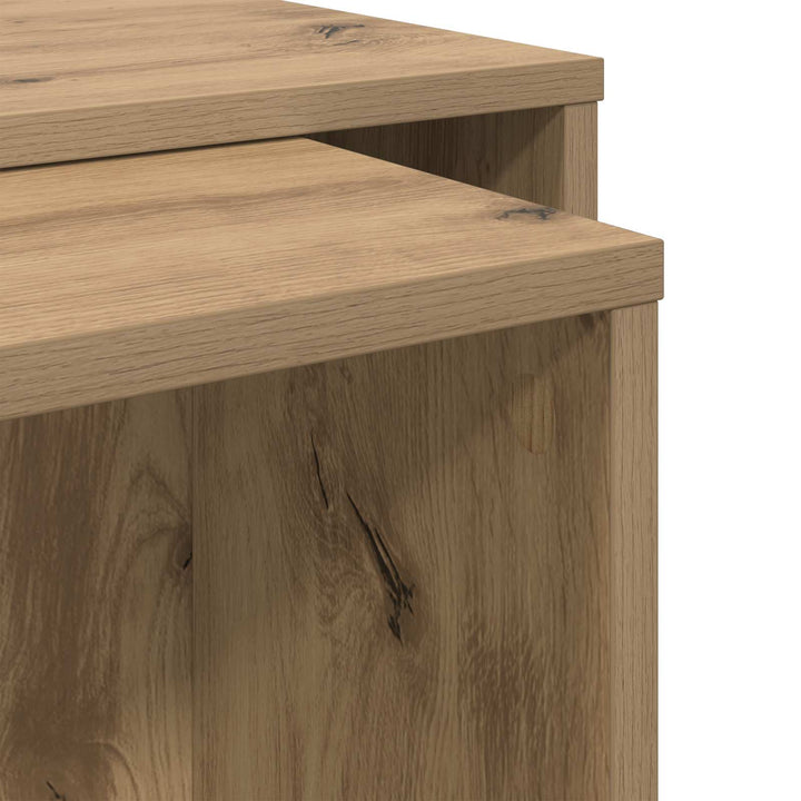 Kaffebord Sæt 2 pcs Artisan Egetræ 90 x 48 x 40 cm