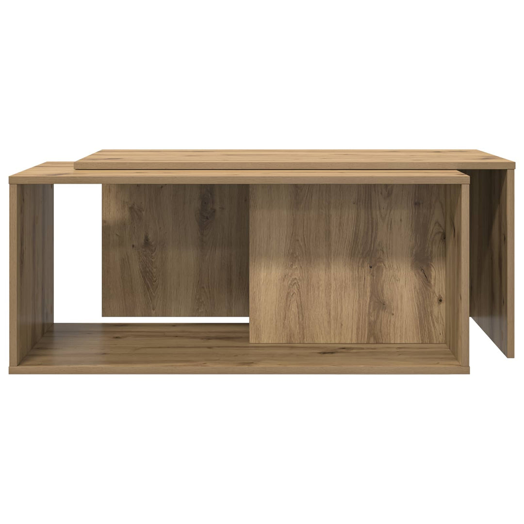Kaffebord Sæt 2 pcs Artisan Egetræ 90 x 48 x 40 cm