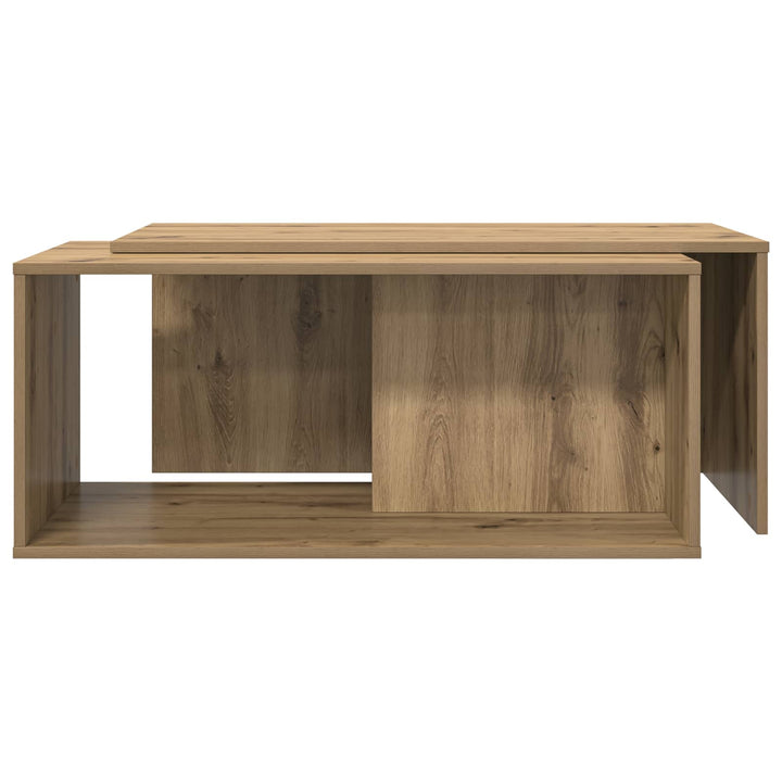 Kaffebord Sæt 2 pcs Artisan Egetræ 90 x 48 x 40 cm