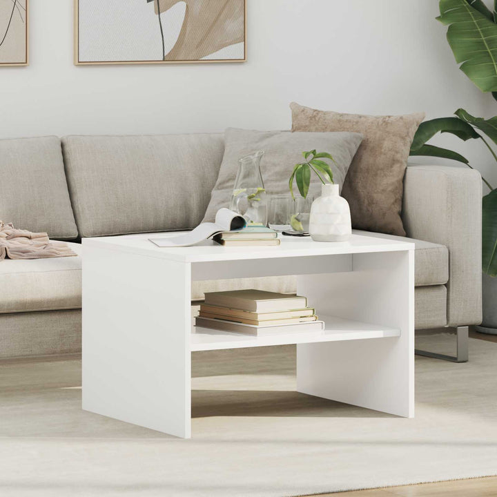 Sofabord Hvid 60 x 50 x 40 cm Konstrueret træ