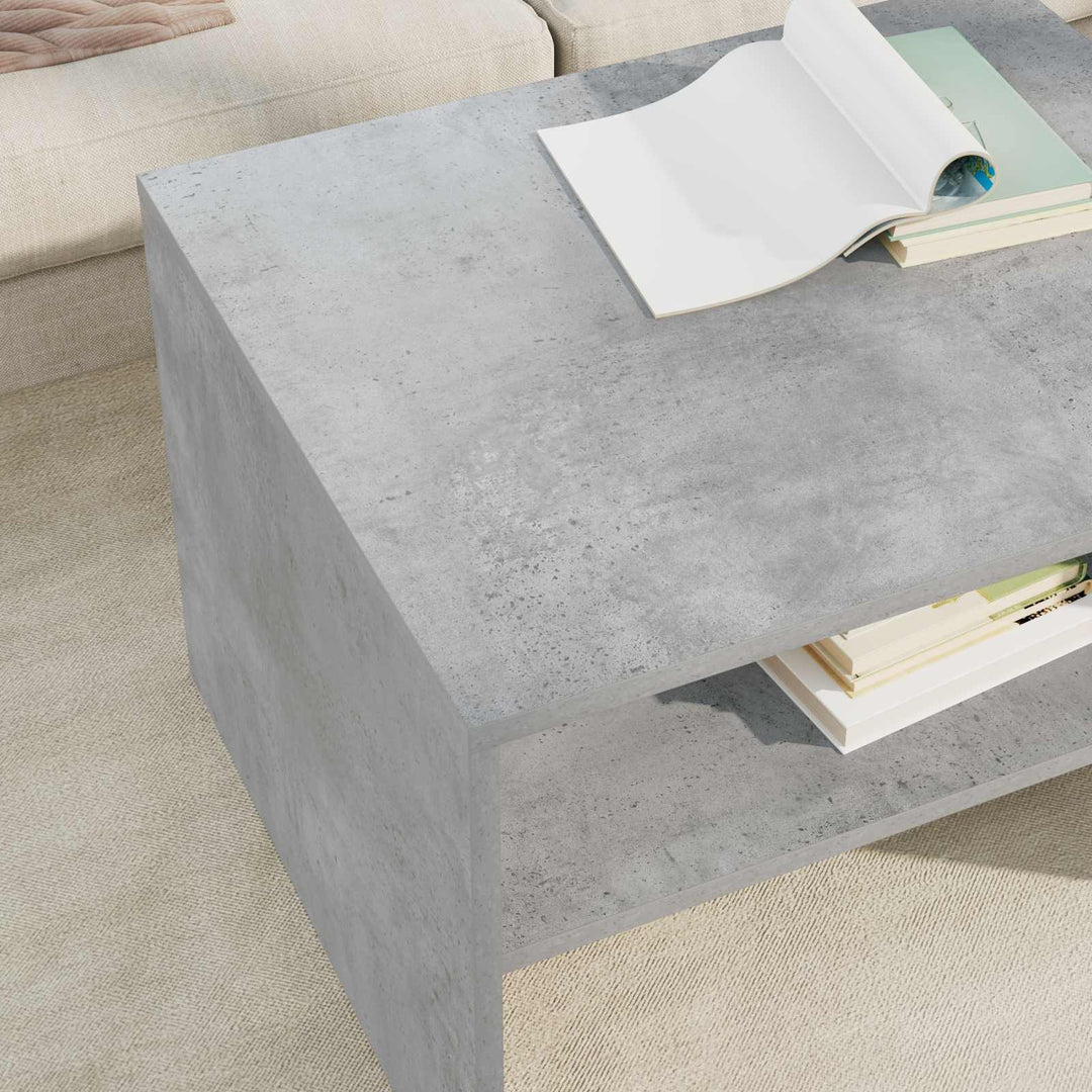 Sofabord Beton Grå 60 x 50 x 40 cm Konstrueret træ