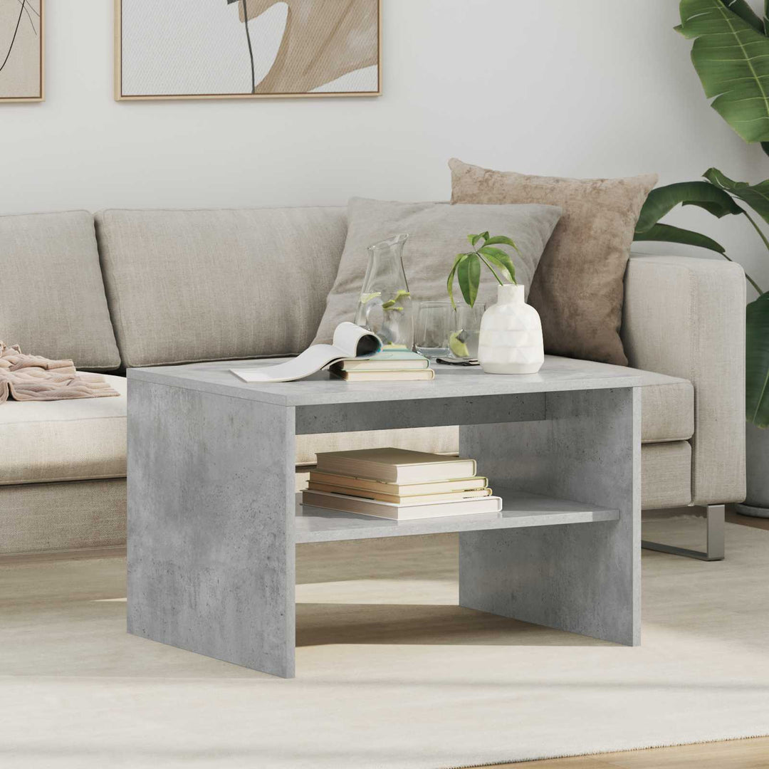 Sofabord Beton Grå 60 x 50 x 40 cm Konstrueret træ