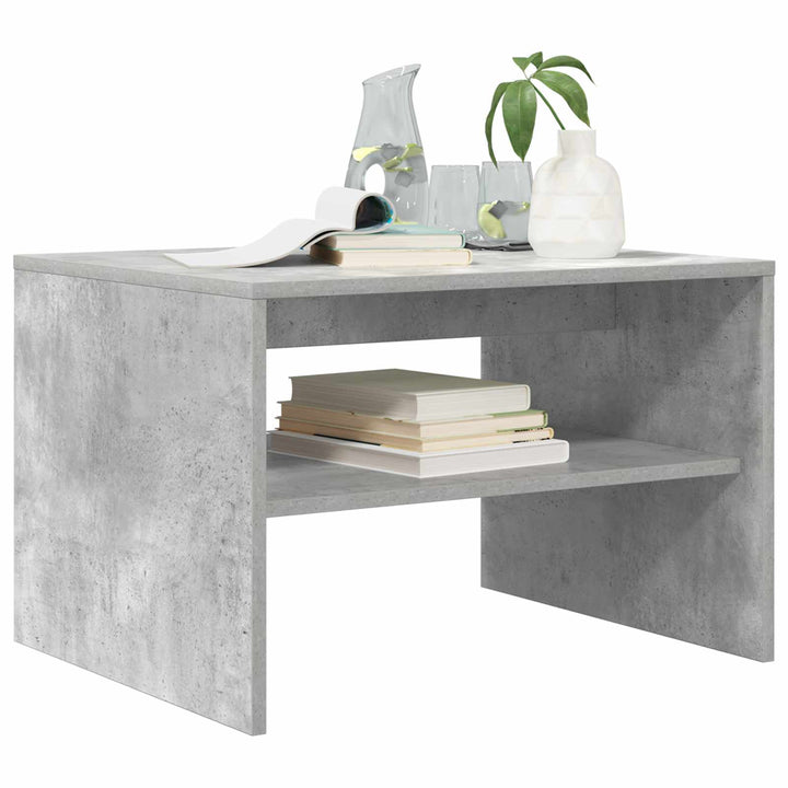 Sofabord Beton Grå 60 x 50 x 40 cm Konstrueret træ