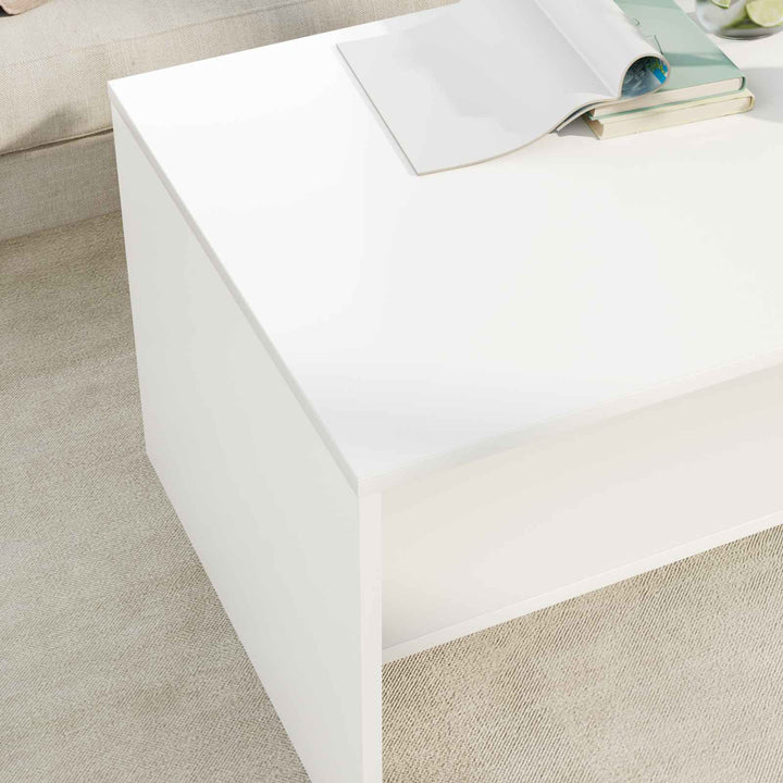 Sofabord Hvid 80 x 50 x 40 cm Konstrueret træ