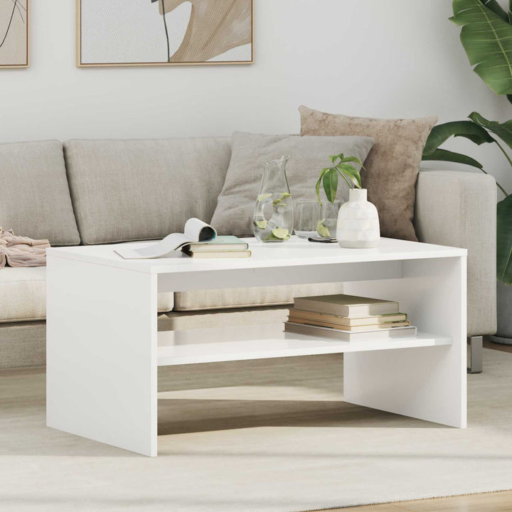 Sofabord Hvid 80 x 50 x 40 cm Konstrueret træ