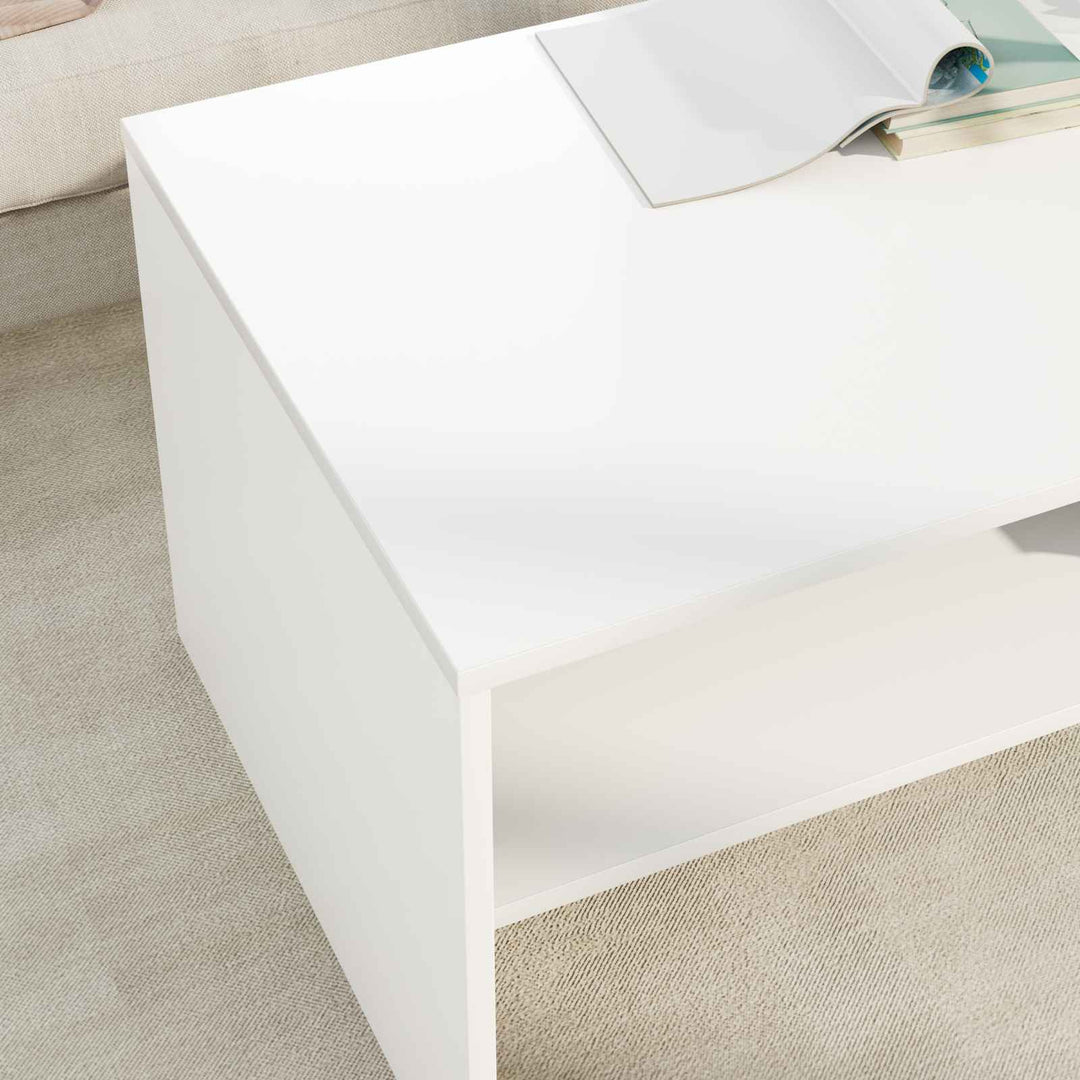 Sofabord Hvid 100 x 50 x 40 cm Konstrueret træ