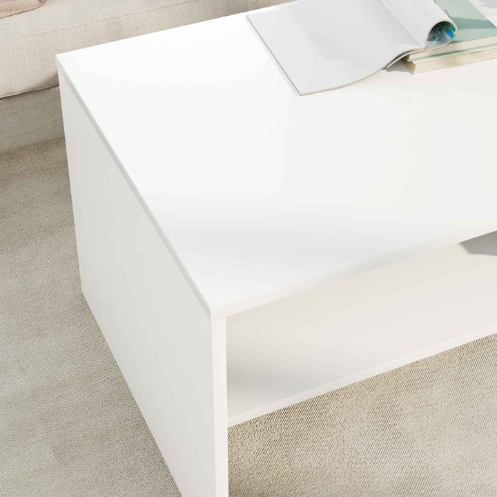 Sofabord Hvid 100 x 50 x 40 cm Konstrueret træ